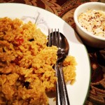 Chicken Pulao and Raita